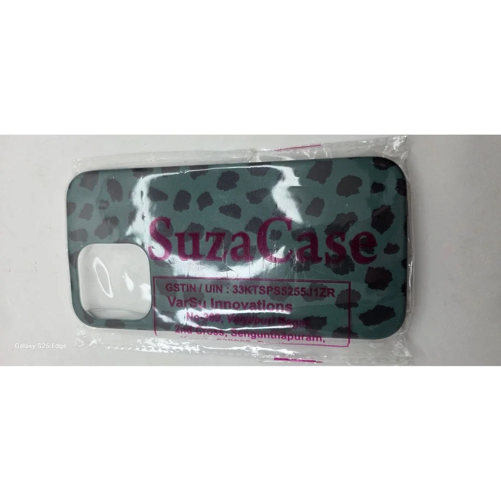 SuzaCase iPhone 14 Pro Max Case Teal Cheetah Print Animal Pattern Slim Cover NEW